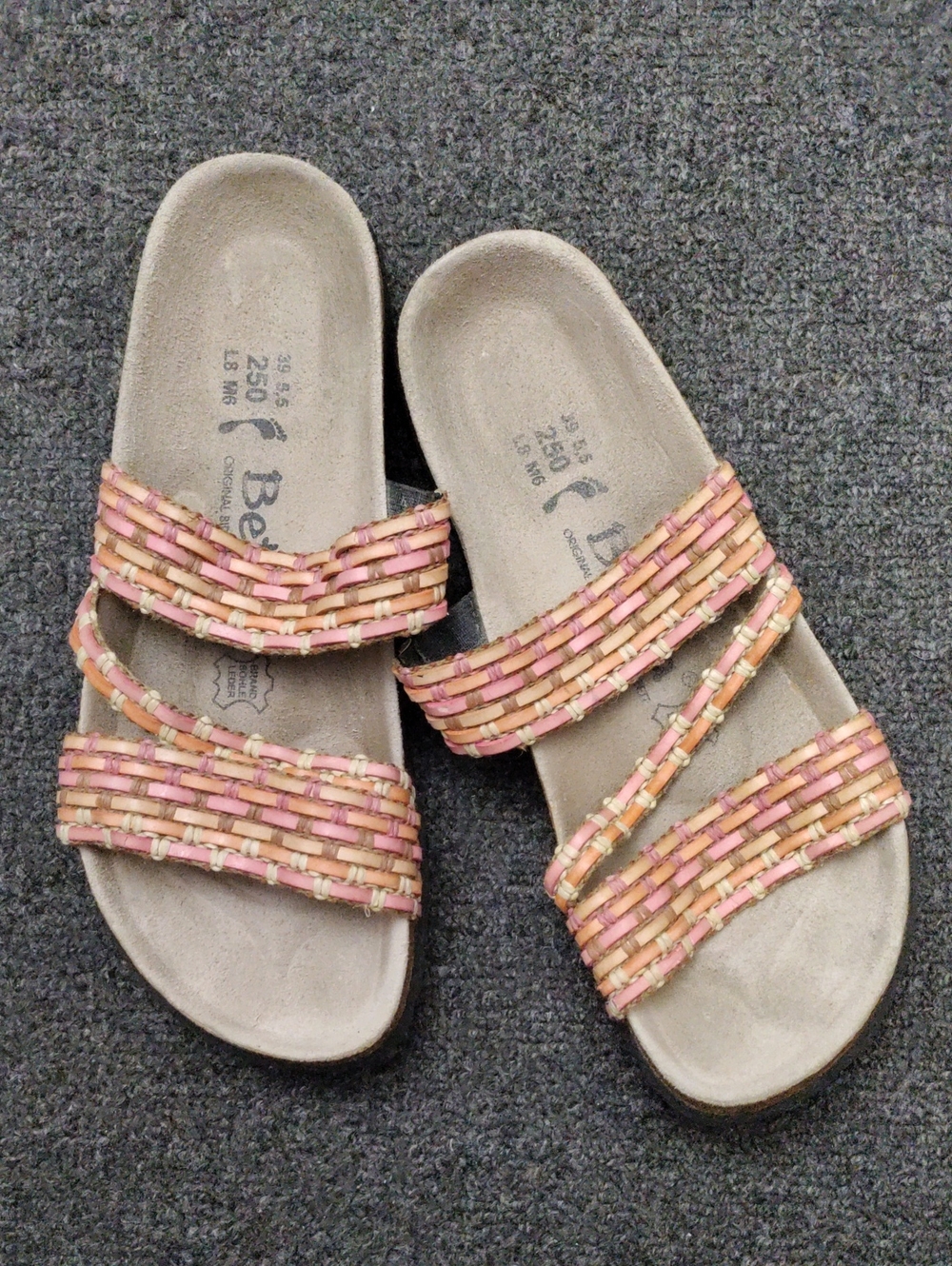 Betula by Birkenstock Woven Triple-Strap Slide Sandals